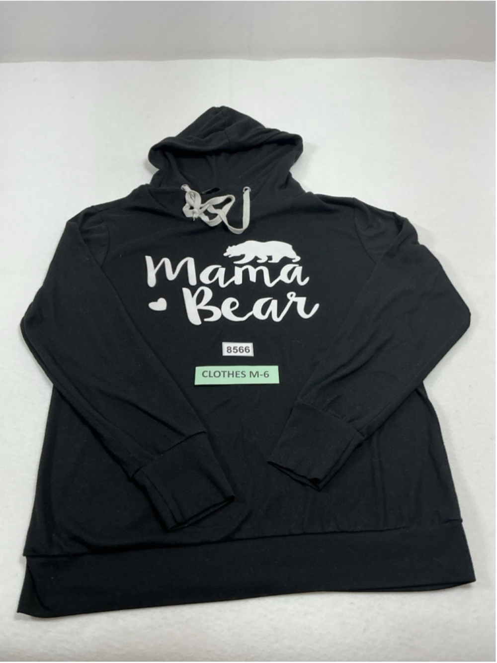 Womans Excellent Coeur De Vague Pullover Hoodie Medium Black Momma Bear Graphic